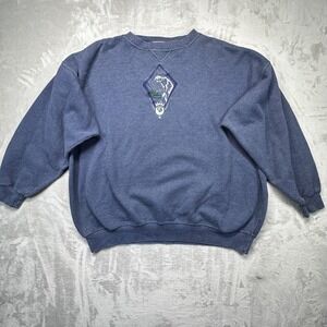 Vintage Crable Classic Golf Mens 2XL Blue Cotton Arnold Palmer Sweater